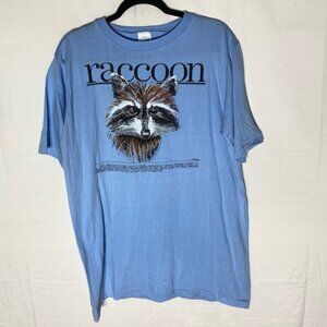 Vintage Tiger Brand Waves Blue Raccoon Graphic Tee T Shirt XL